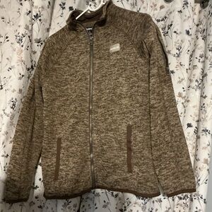 Hurley Marled Brown Full-Zip Knit Jacket